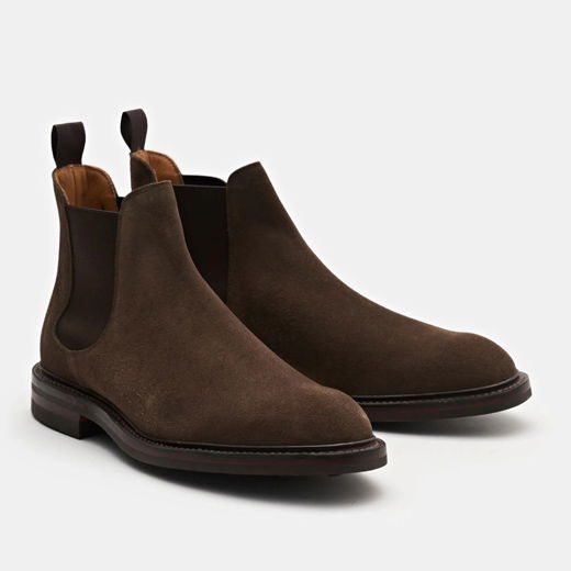 Chelsea Boots für Herren aus Veloursleder in Braun Chelsea Boots für Herren aus Veloursleder in Braun
