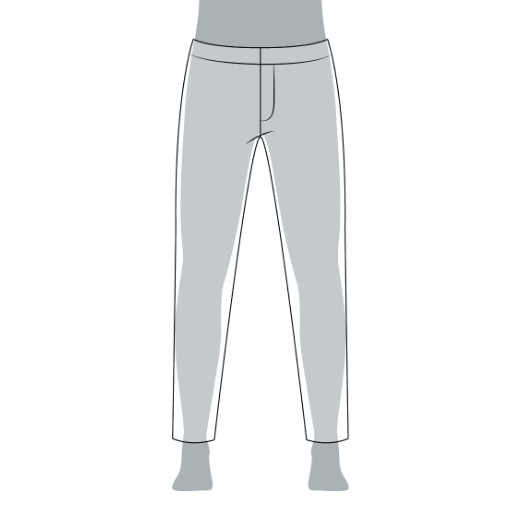 Grafik Ansicht einer Tapered Fit Hose für Herren Grafik Ansicht einer Tapered Fit Hose für Herren