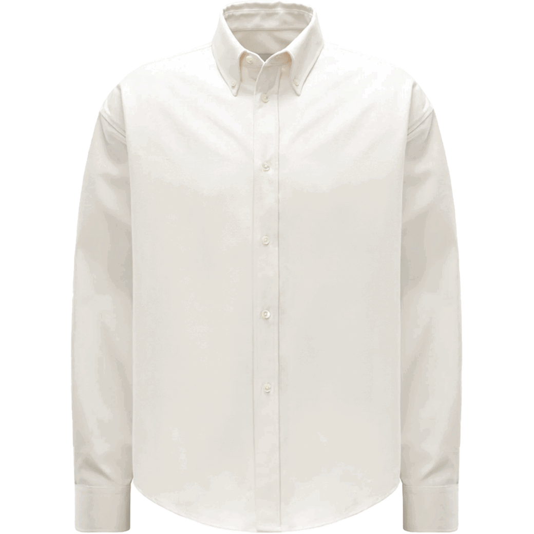 Freistehendes Herren Flanellhemd in weiß