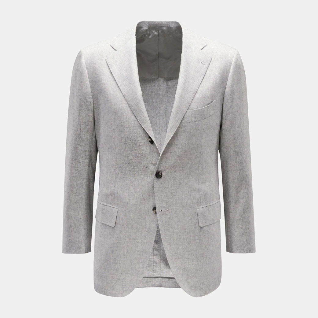 Herren Sakko aus Seide in hellgrau Herren Sakko aus Seide in hellgrau
