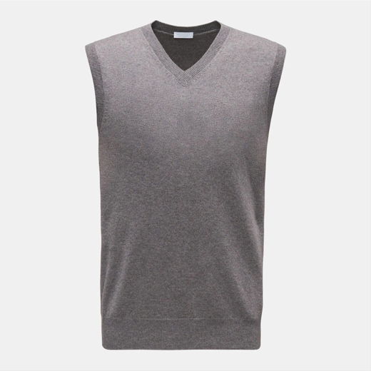 Herrenpullunder mit V-Ausschnitt in Grau Herrenpullunder mit V-Ausschnitt in Grau