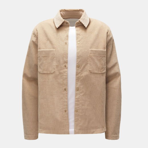 Cord-Wendeovershirt für Herren in beige
