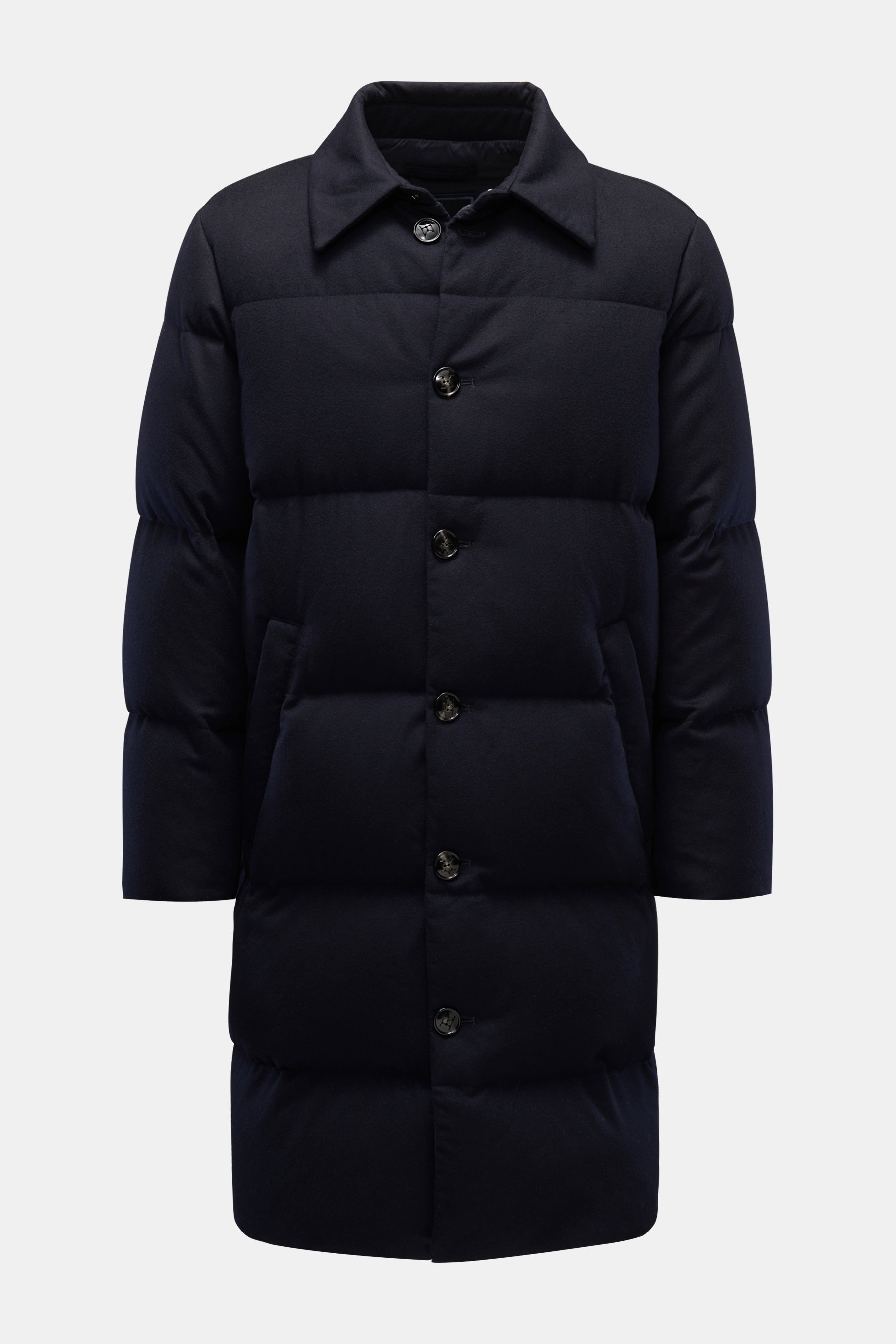 Kiton Cashmere Daunenmantel navy