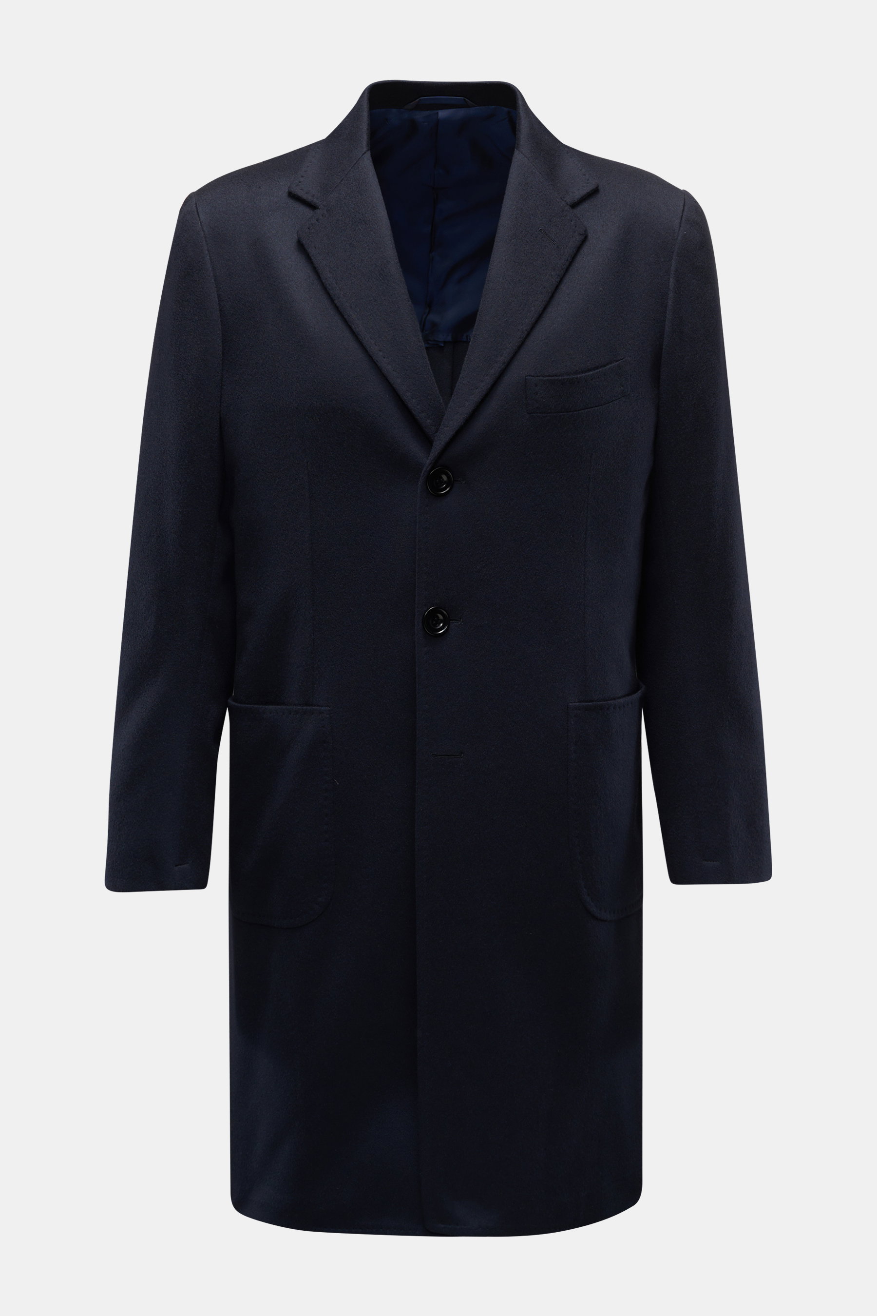 Sartorio Napoli Cashmere Mantel 'Tokyo 1' dark navy