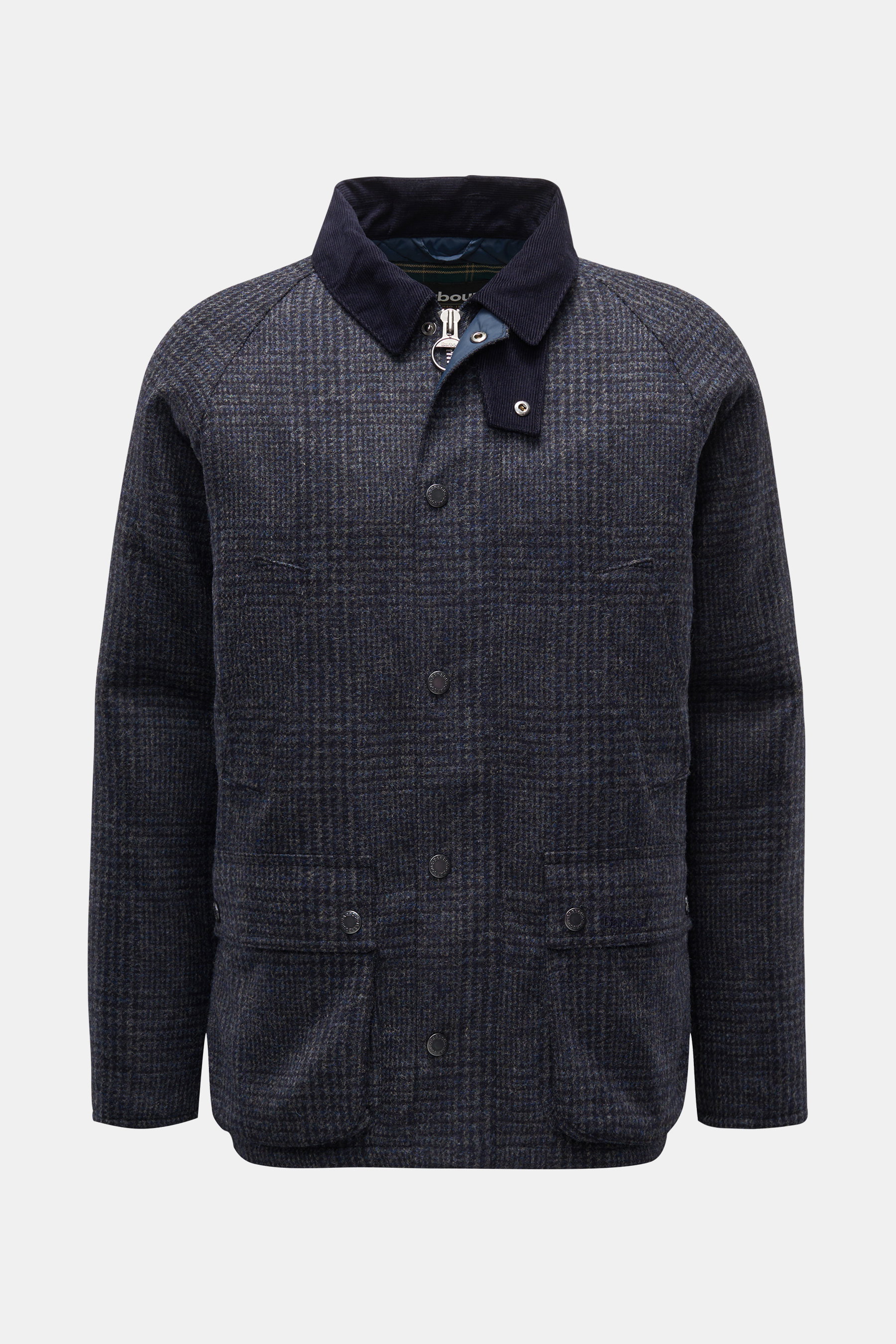 Barbour Wolljacke 'Bedale' schwarz/navy/beige kariert