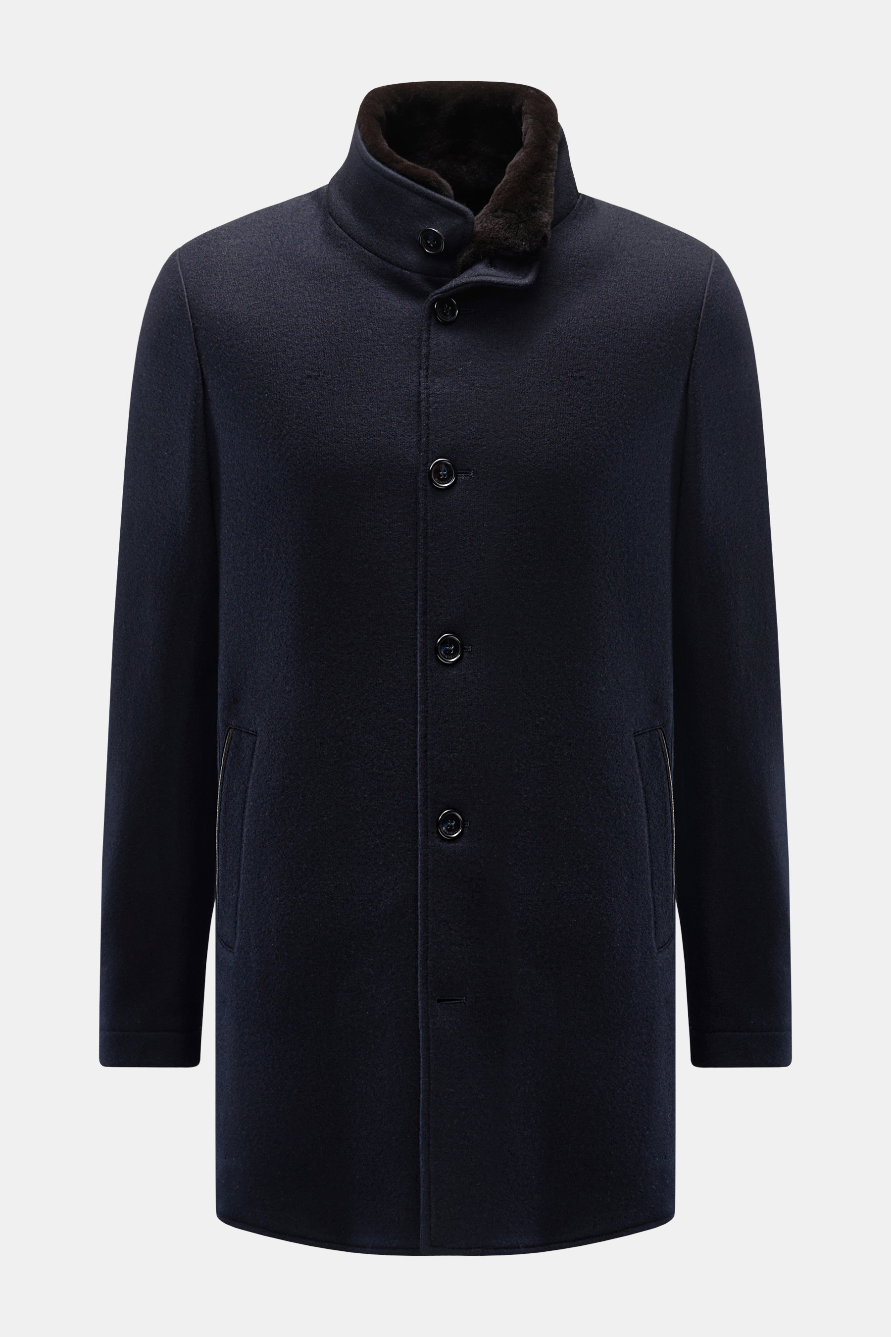 Mandelli Cashmere Kurzmantel navy