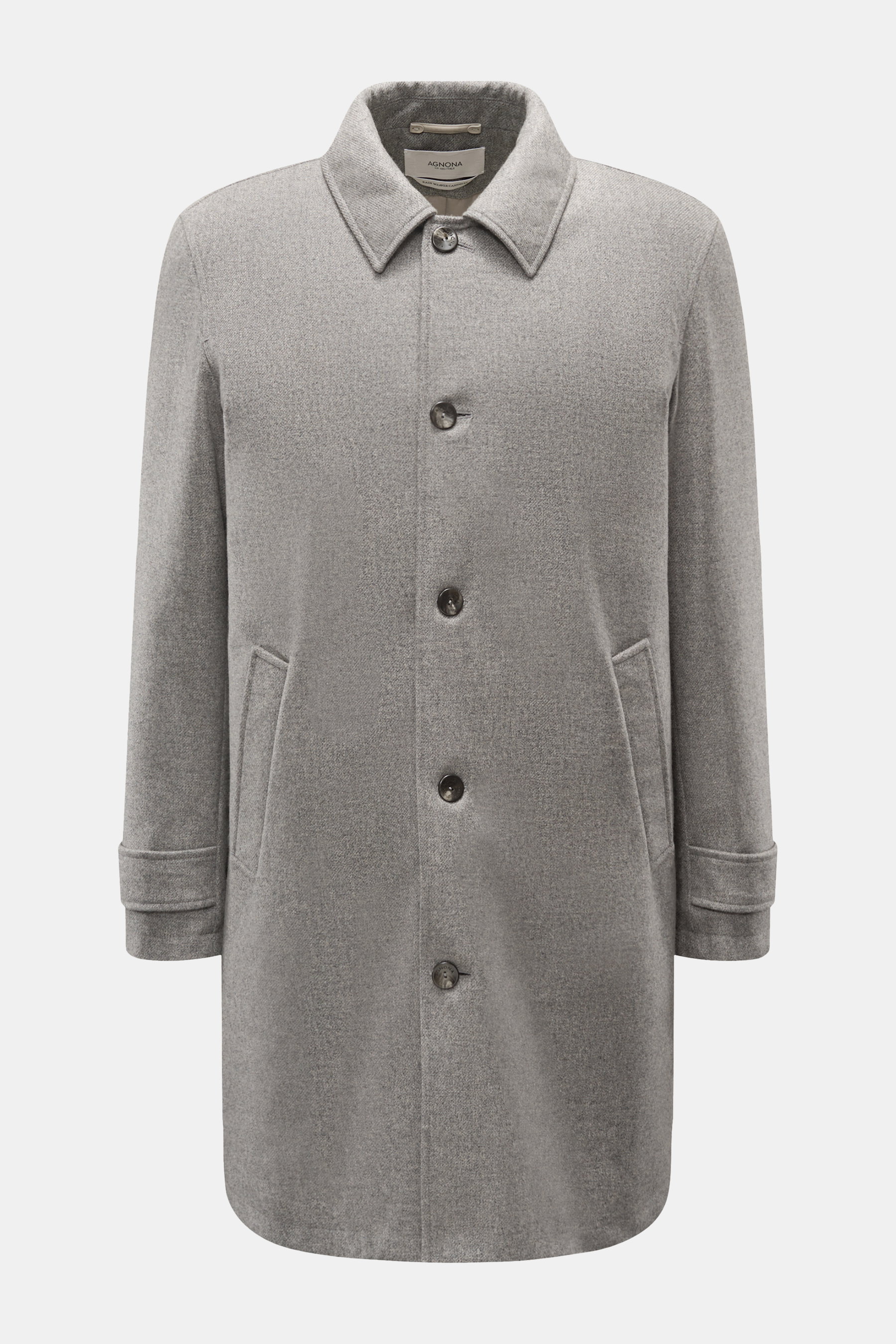 Agnona Cashmere Mantel grau