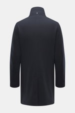 Montecore Down short coat dark navy shown from the back, made of pure virgin wool with a slim fit and high collar.  
<p>This exclusive short coat from MONTECORE made of fine virgin wool with a removable double front and warming down filling stylishly acco