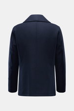 Back view of Sealup Pea coat 'Amalfi Peacoat' navy in pure wool with slim fit and wide lapel collar, photographed on white background.

Description:  
<p>A nautical classic from traditional label SEALUP: The elegant 'Amalfi Peacoat' pea coat impresses wit