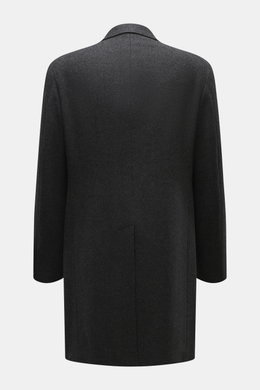 Rear view of Tagliatore Wollmantel graubraun/taupe gemustert, classic double-breasted slim fit coat in pure virgin wool with herringbone pattern.

Description: <p>Klassische Eleganz von TAGLIATORE: Gefertigt aus reiner Schurwolle im zeitlosen Fischgrat-