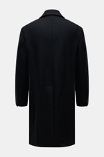 Back view of Barena Venezia Overshirt dark navy, Regular Fit, unconstructed design, leicht elastische Schurwolle, weicher Griff, Umlegekragen, Vier-Knopf-Leiste, aufgesetzte Brust- und Hüfttaschen, Ärmelabschlüsse mit Knopf, zwei Innentaschen.