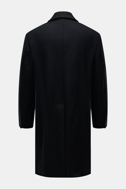 Back view of Barena Venezia Overshirt dark navy, Regular Fit, unconstructed design, leicht elastische Schurwolle, weicher Griff, Umlegekragen, Vier-Knopf-Leiste, aufgesetzte Brust- und Hüfttaschen, Ärmelabschlüsse mit Knopf, zwei Innentaschen.