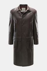 Brunello Cucinelli Ledermantel dunkelbraun