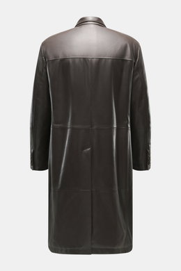 Brunello Cucinelli Ledermantel dunkelbraun