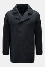 Stone Island Jacke 'David-TC Ghost Piece' navy, frontal fotografiert, Slim Fit, robuste Baumwolle, Anti-Drop-Finish, tonales Badge, wattiert, wasser- und windabweisend.