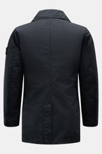 Stone Island Jacke 'David-TC Ghost Piece' navy, Rückenansicht, Slim Fit, robuste Baumwolle, Anti-Drop-Finish, gesteppte Innenfütterung, tonales Kompass-Badge am Ärmel.