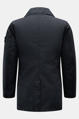 Stone Island Jacke 'David-TC Ghost Piece' navy, Rückenansicht, Slim Fit, robuste Baumwolle, Anti-Drop-Finish, gesteppte Innenfütterung, tonales Kompass-Badge am Ärmel.
