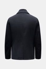 Moorer Jacke 'Borromeo' navy Rückansicht, Slim Fit City-Jacke mit wasserabweisendem Seiden-Microfaser-Mix und variablem Kragen.