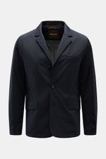 Moorer Jacke 'Borromeo' navy, Slim Fit, wasserabweisend, Double-Front, Drei-Knopf-Stil, variabler Kragen, Brust- und Hüfttaschen, glatter Griff, Frontansicht.