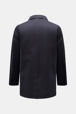 Percival Kurzmantel 'Sherlock' dark navy in Rückansicht, Regular Fit, wasserdicht, Five-Knopf-Leiste, Umlegekragen, paspelierte Taschen.