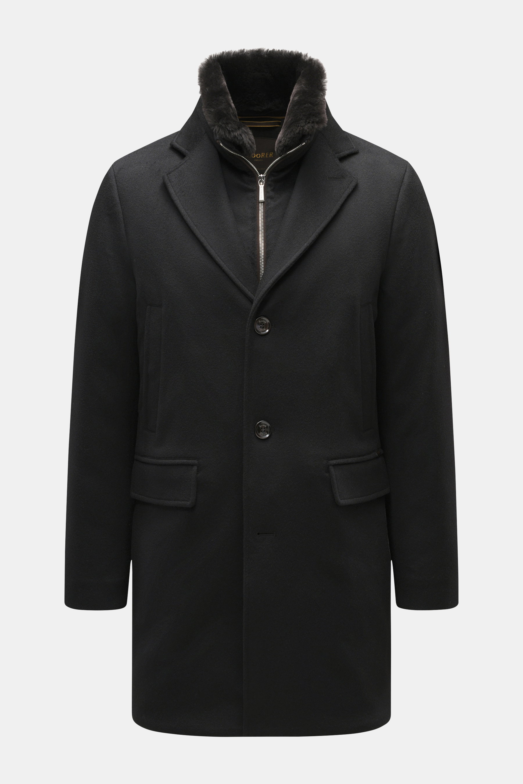 Moorer Cashmere Jacke 'Lang' schwarz