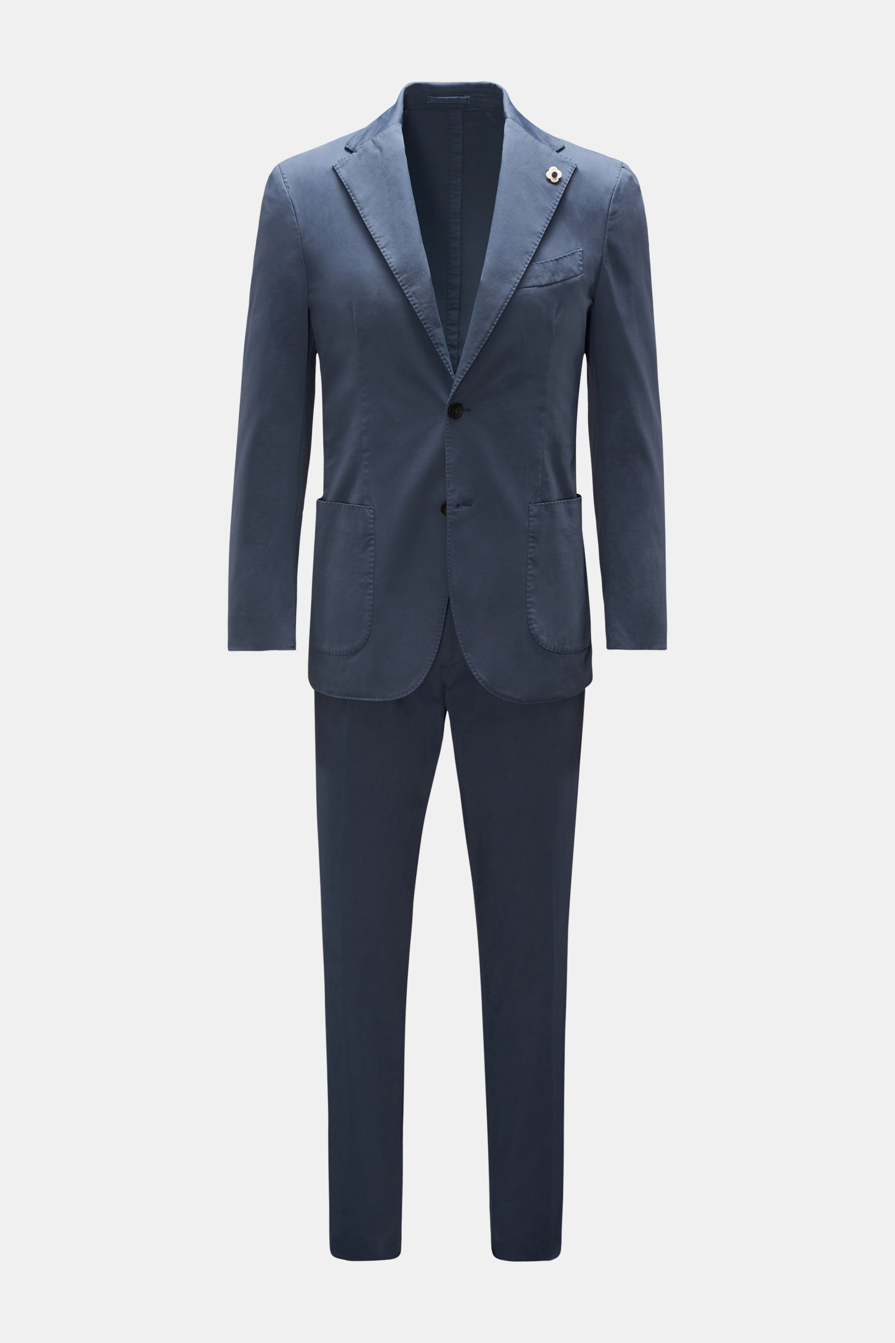 Lardini Cotton suit grey-blue