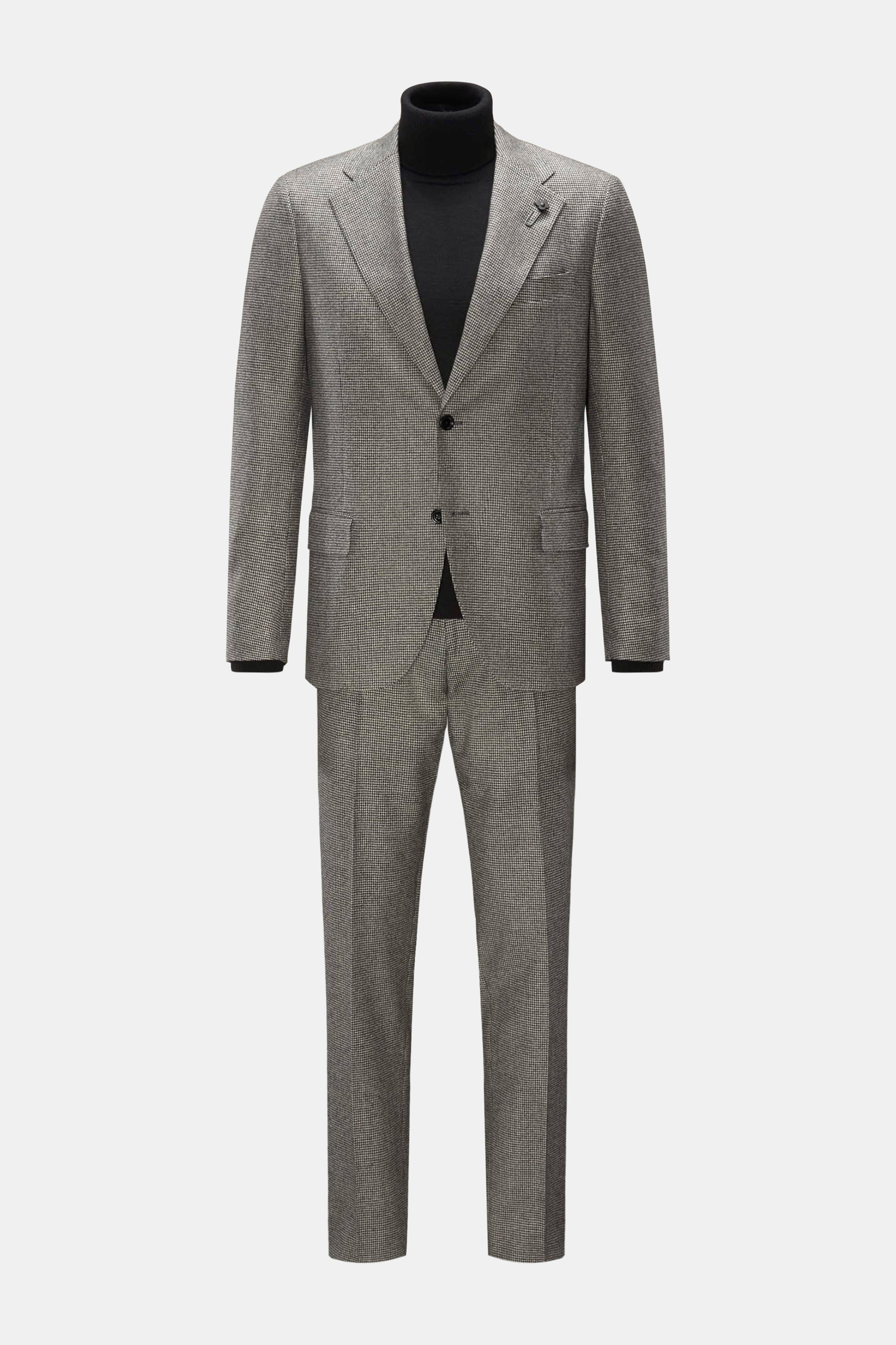 Lardini Anzug schwarz/grau kariert