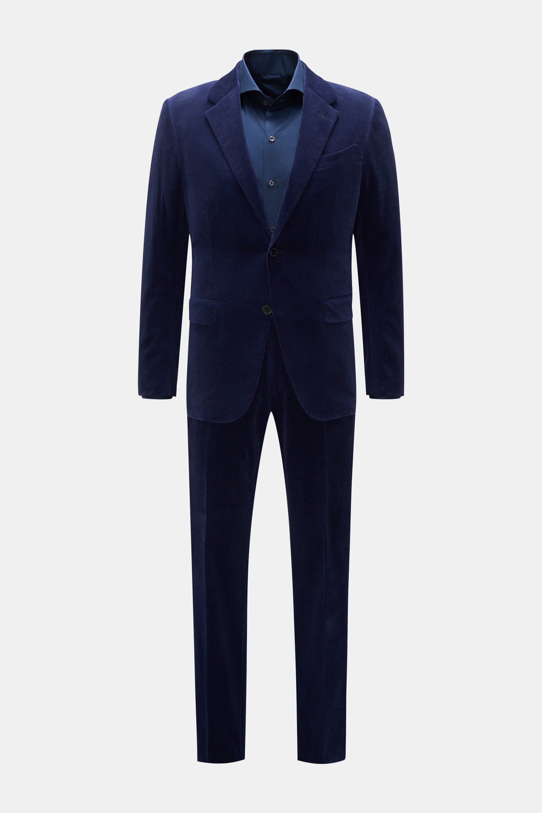 Zegna Cord Anzug dunkelblau