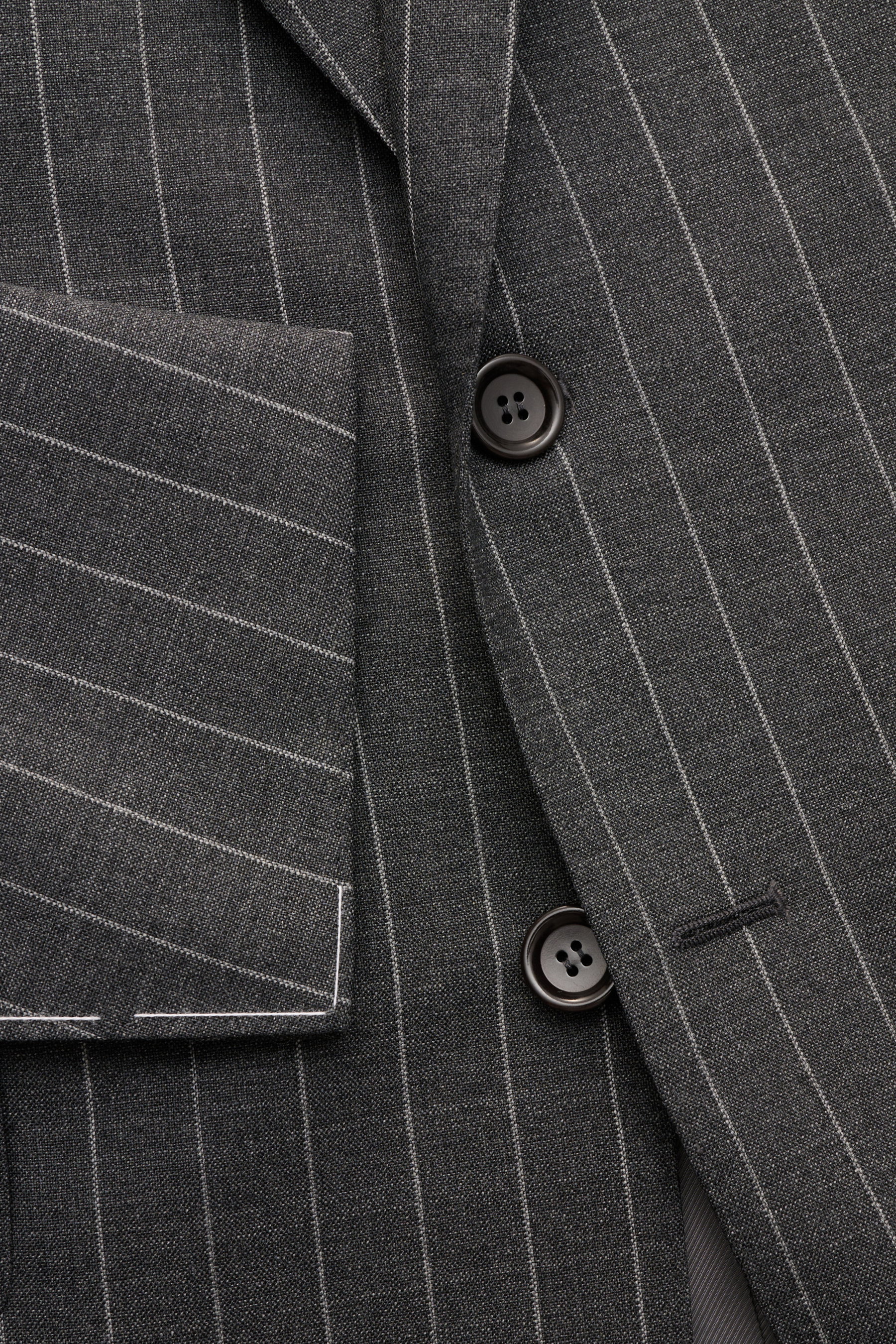 STILE LATINO suit 'Vincenzo' dark grey/light grey striped