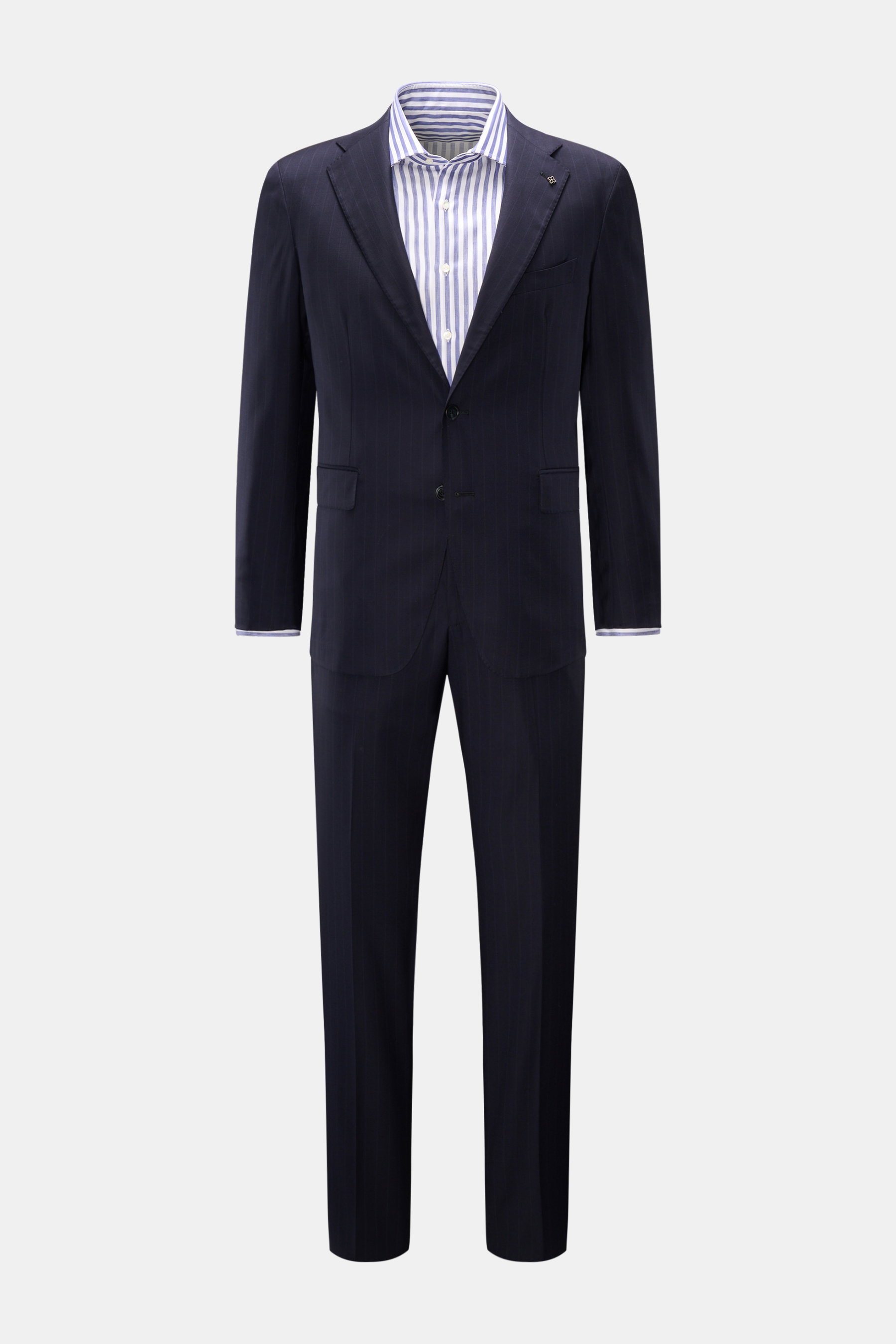 Tagliatore Anzug 'Vesuvio' navy gestreift