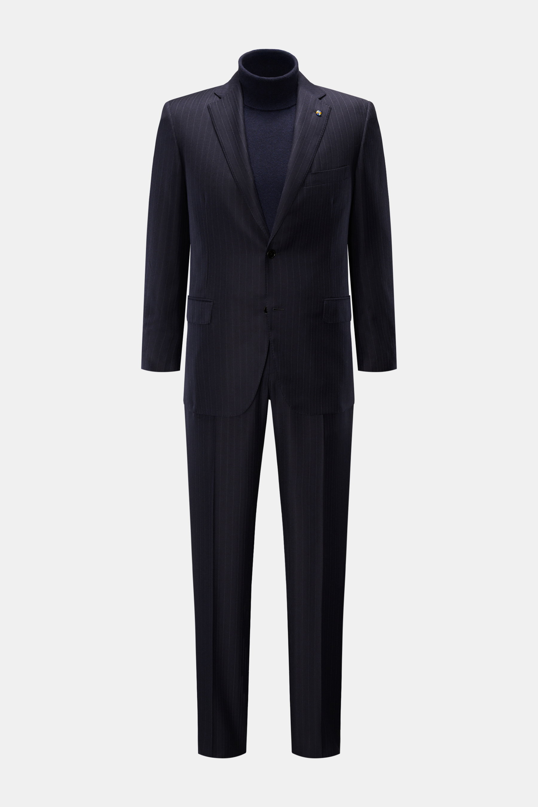 Belvest Anzug navy/grau gestreift