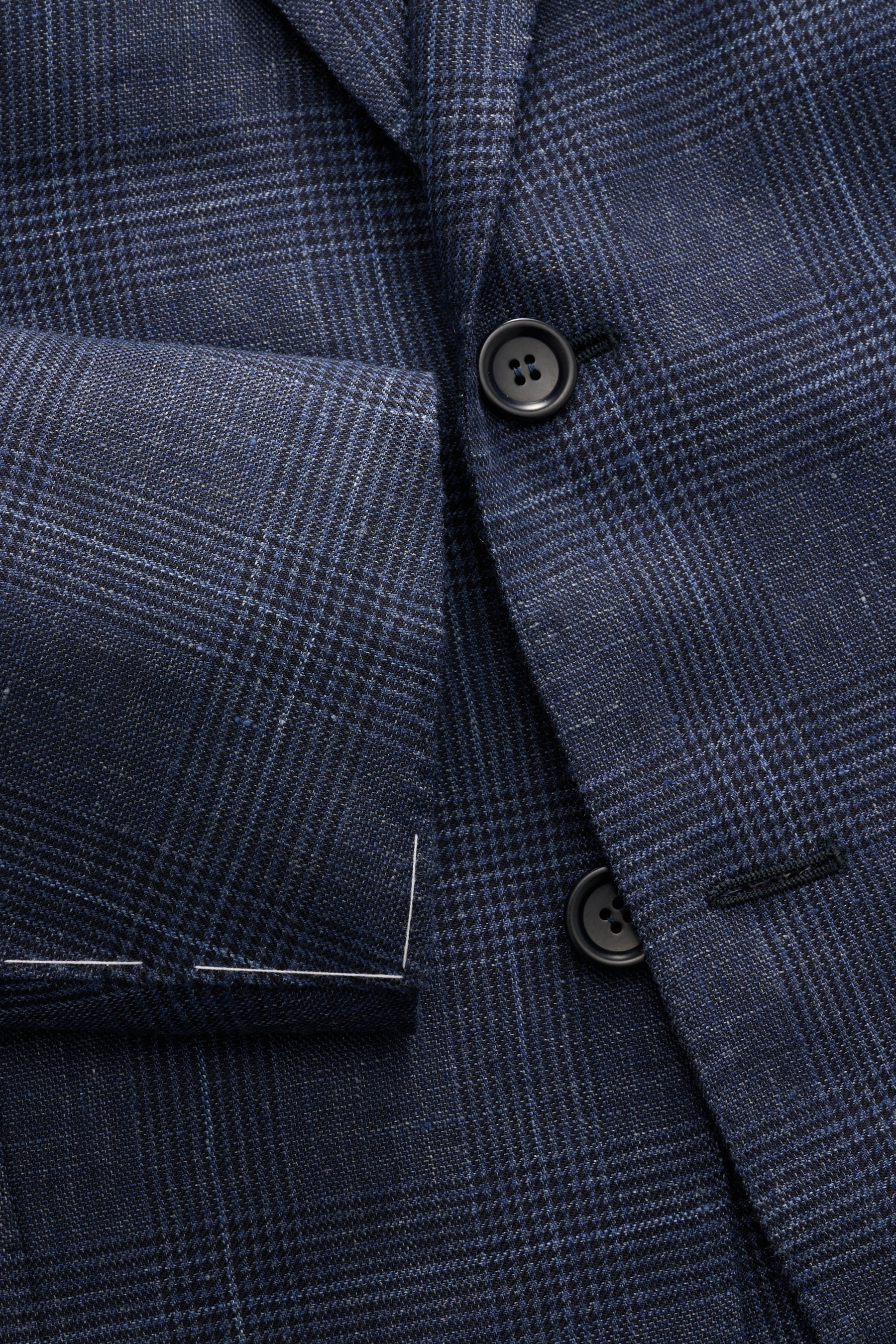 STILE LATINO suit 'Vincenzo' navy/grey-blue checked