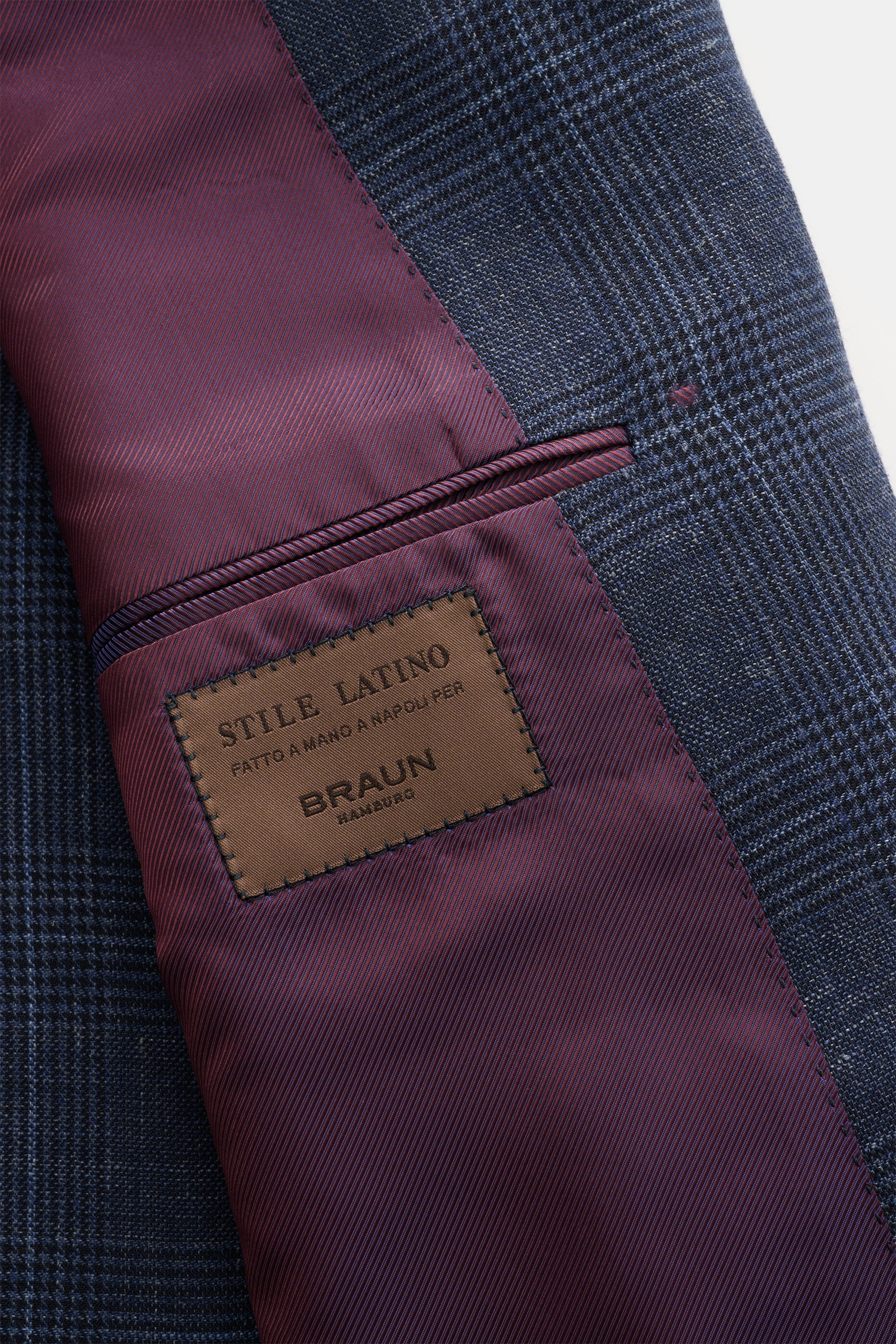 STILE LATINO suit 'Vincenzo' navy/grey-blue checked