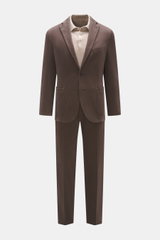 Boglioli Blazer 'K. Jacket' grey brown front view on mannequin, slim fit twill stretch cotton, two-button, patch pockets, unconstructed design.