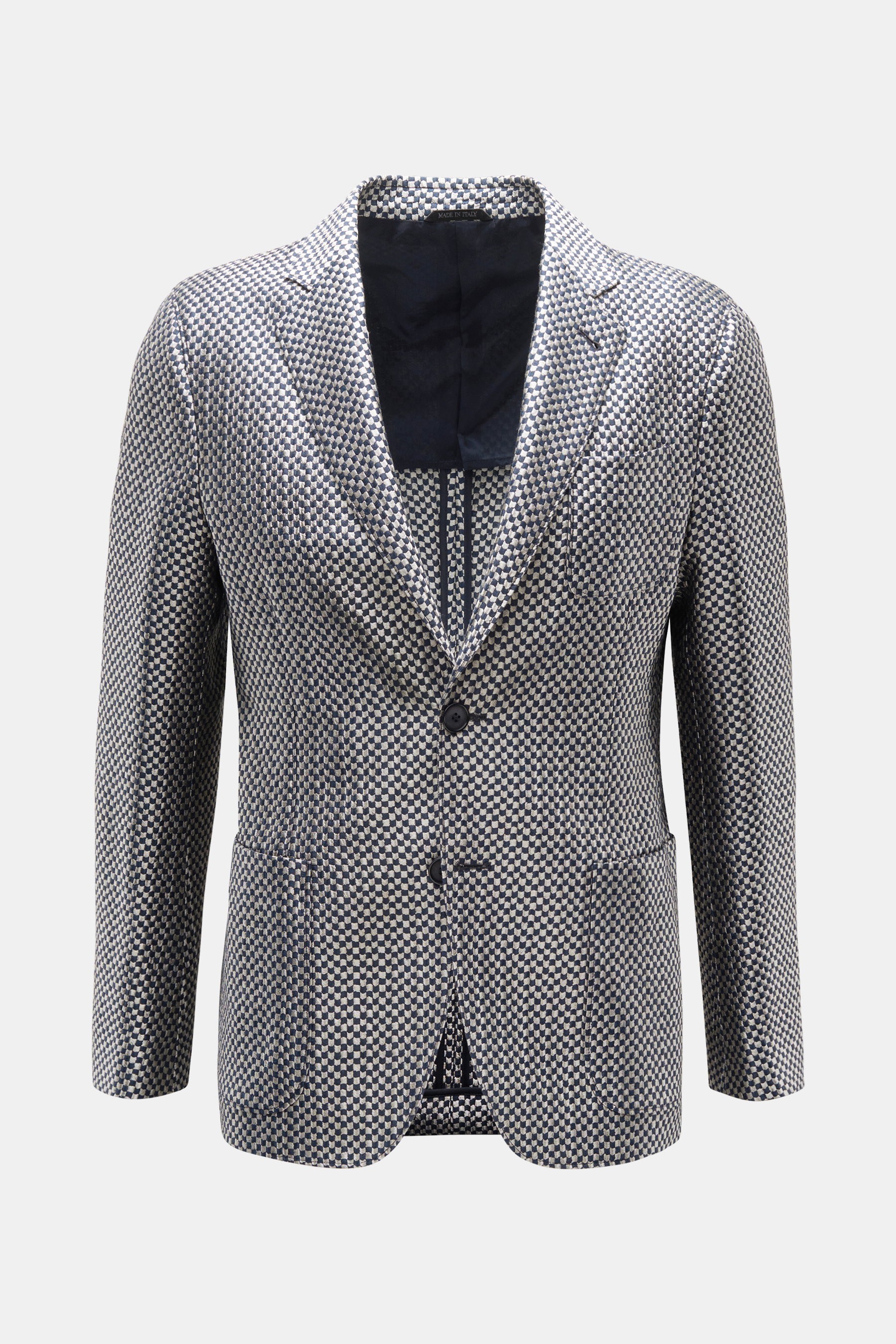 Giorgio Armani Sakko 'Upton' navy/silbergrau kariert