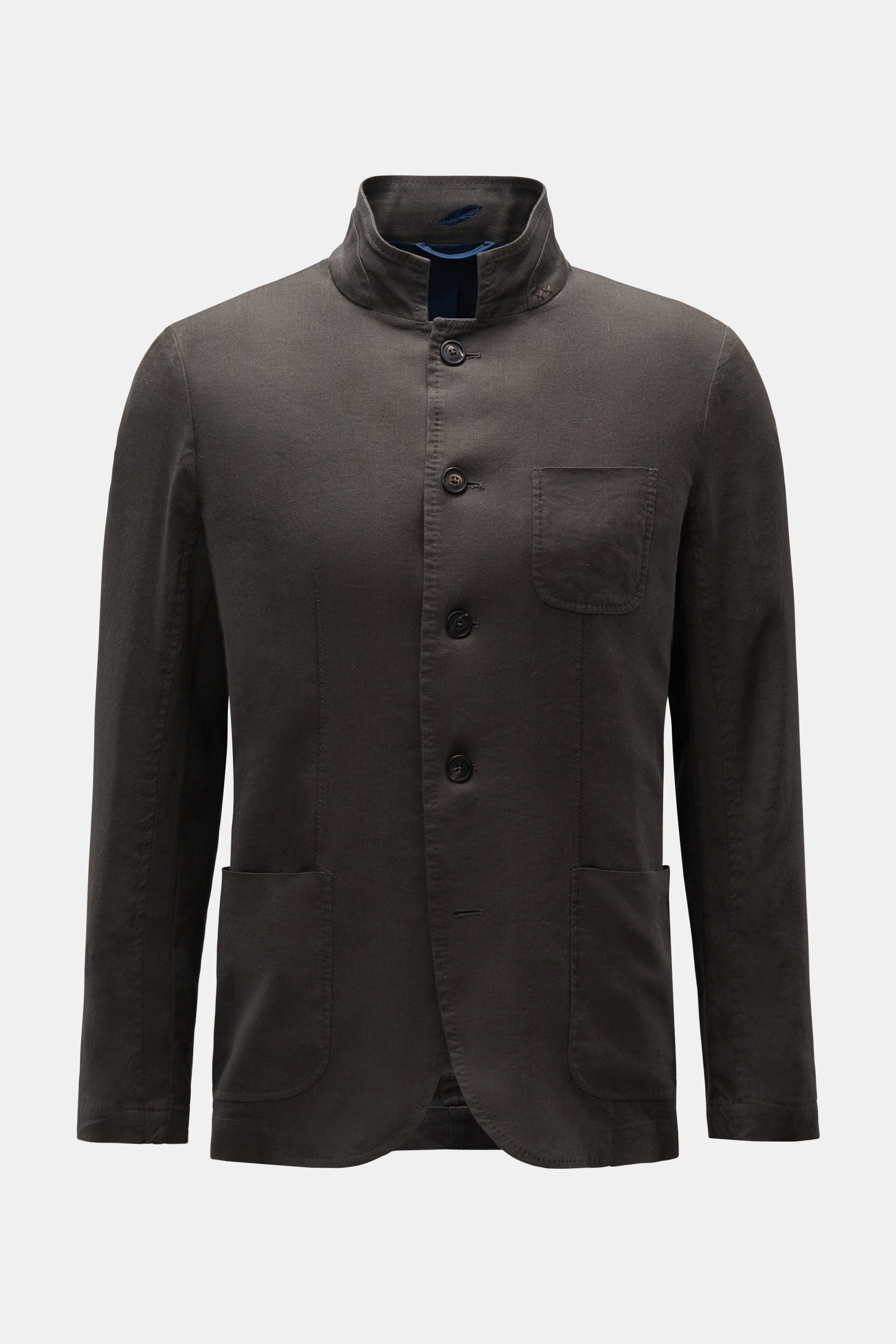 Weber+Weber Sakko 'Linen Tencel Travel WW Blazer' dunkelbraun