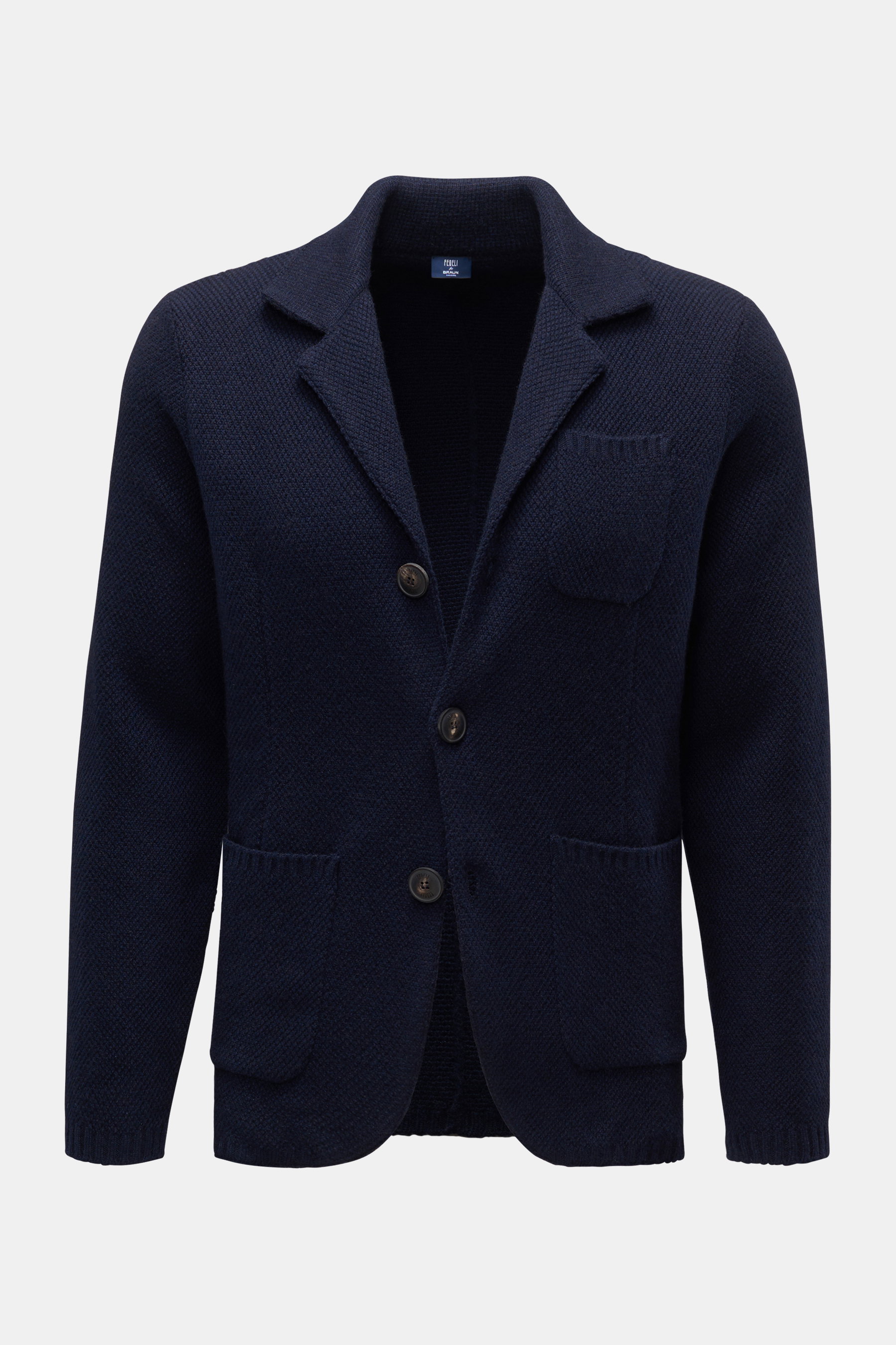 Fedeli Cashmere Strickblazer navy