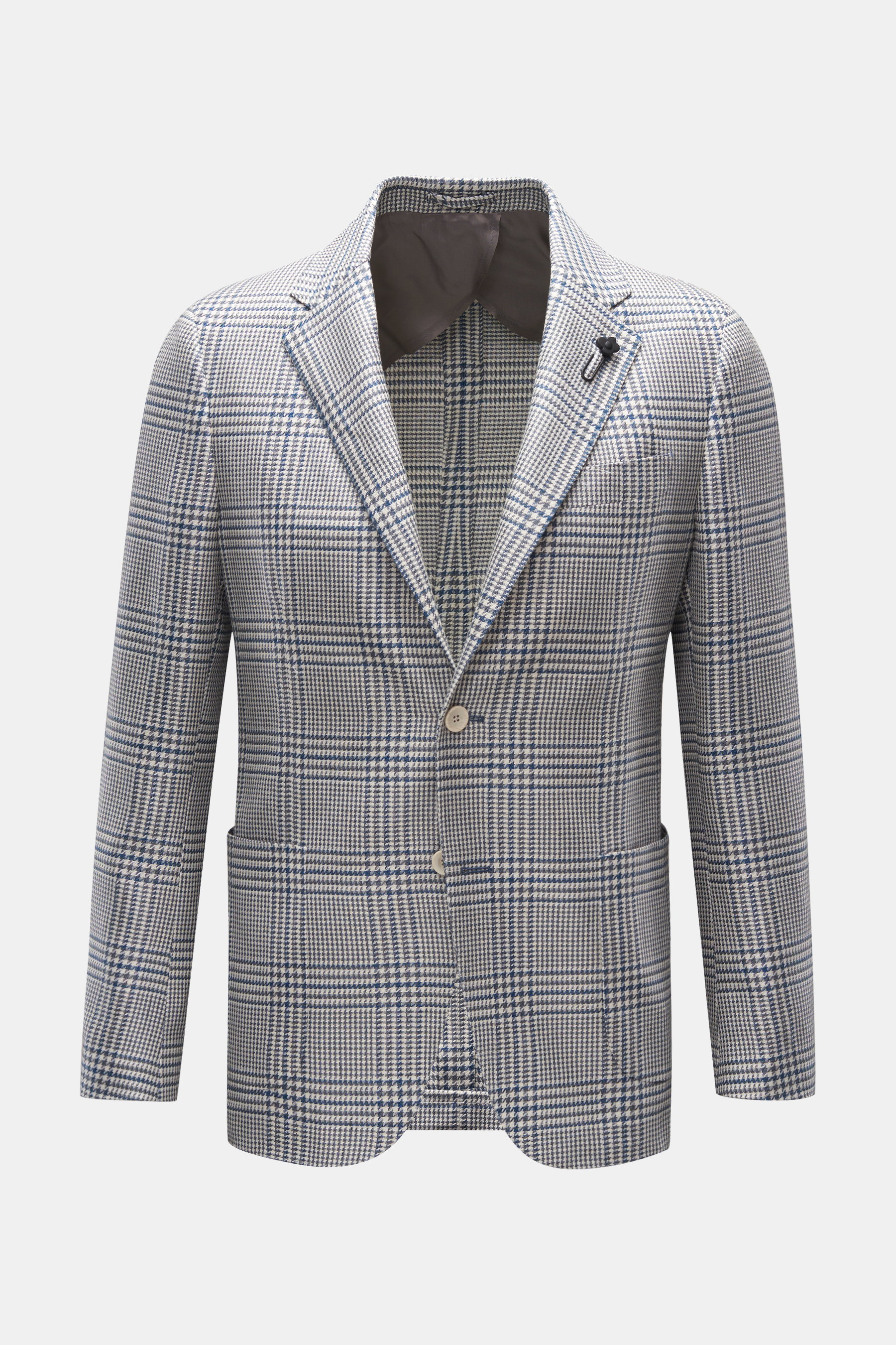 Lardini Sakko creme/grau/rauchblau kariert