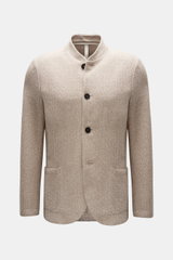 Harris Wharf London  Knit blazer 'Nehru Jacket' beige/white patterned