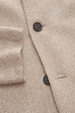 Harris Wharf London  Knit blazer 'Nehru Jacket' beige/white patterned
