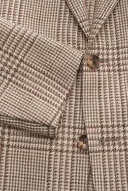 Lardini Sakko creme/braun kariert