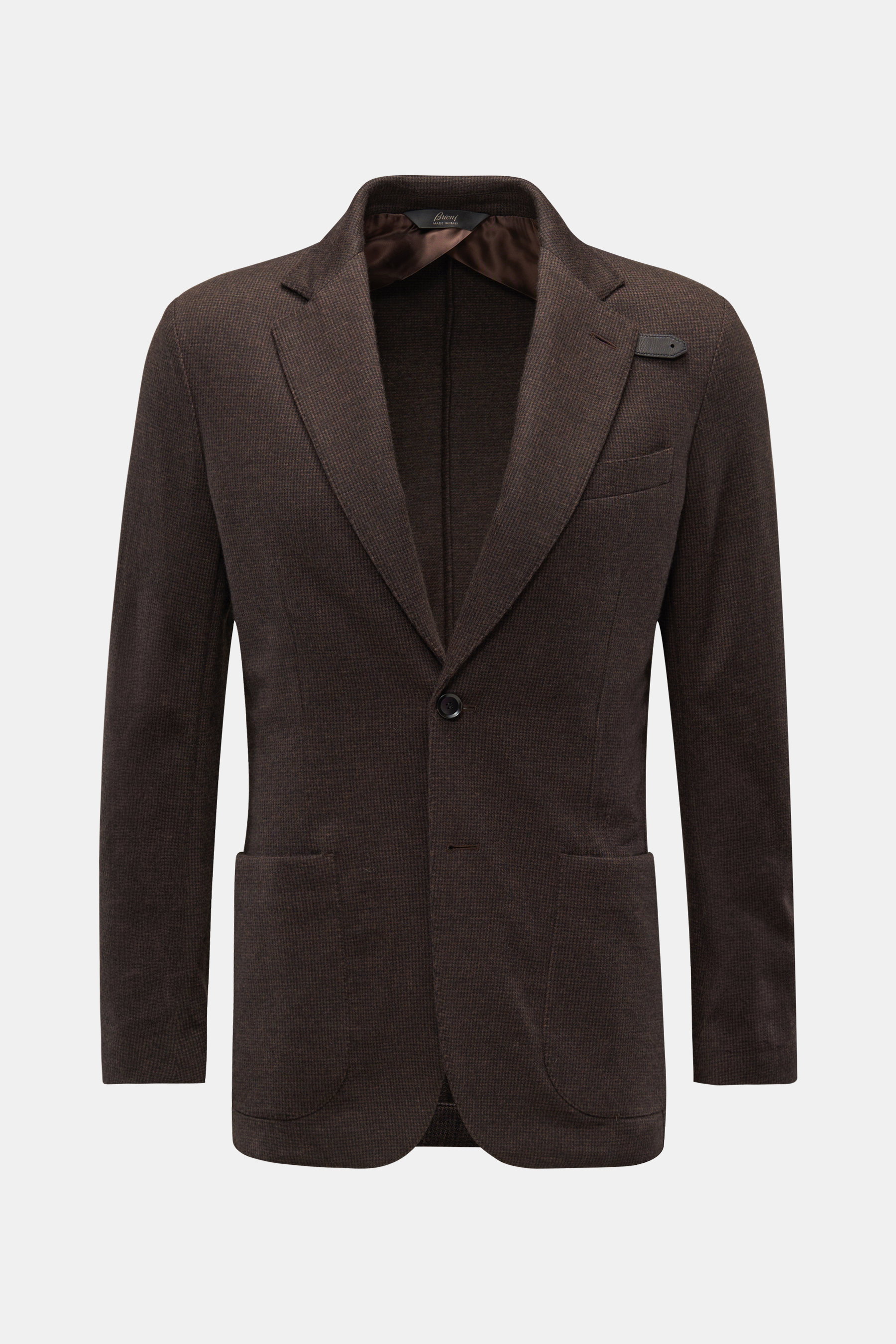 Brioni Cashmere Sakko dunkelbraun/schwarz kariert