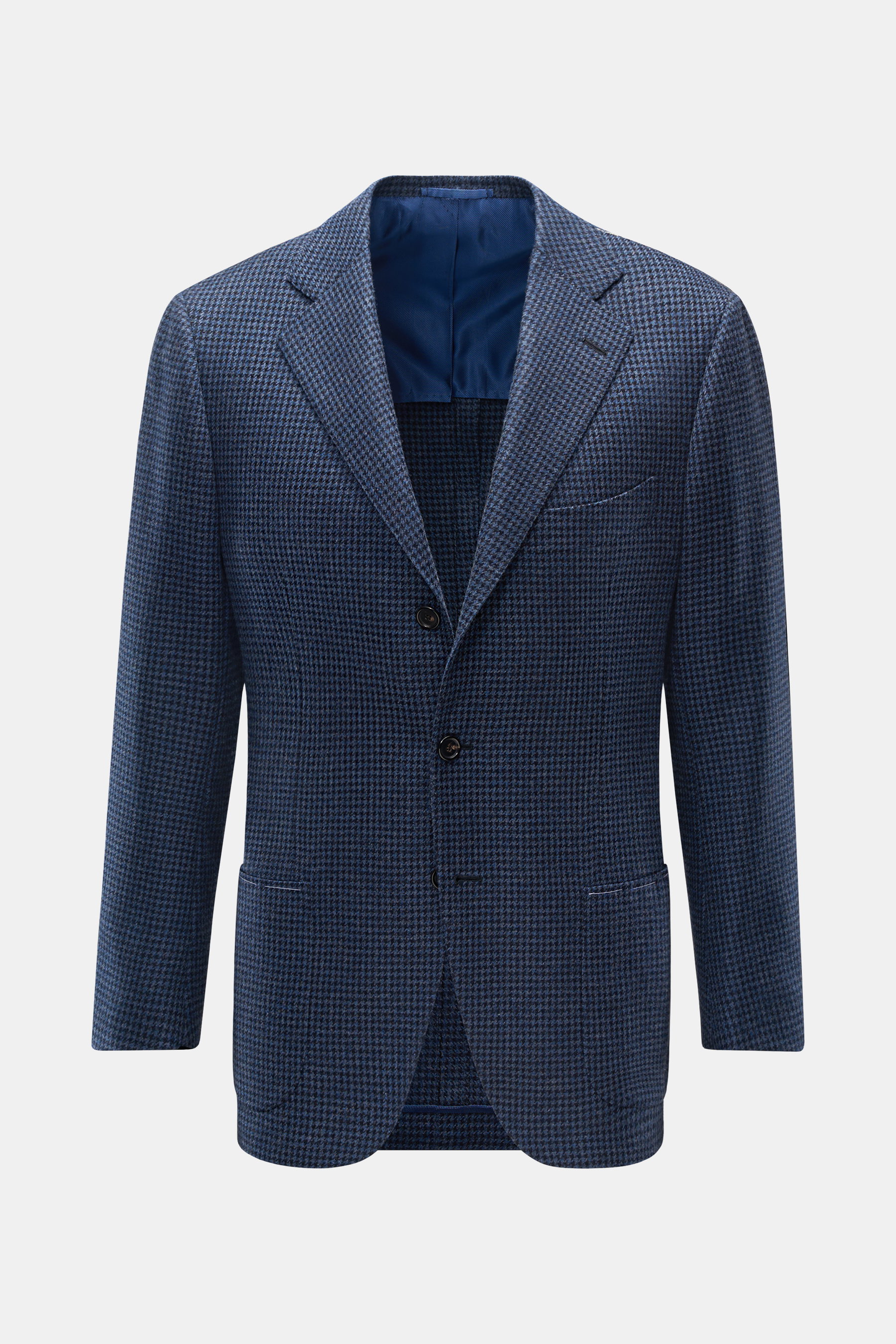 Cesare Attolini Cashmere Sakko graublau/schwarz kariert