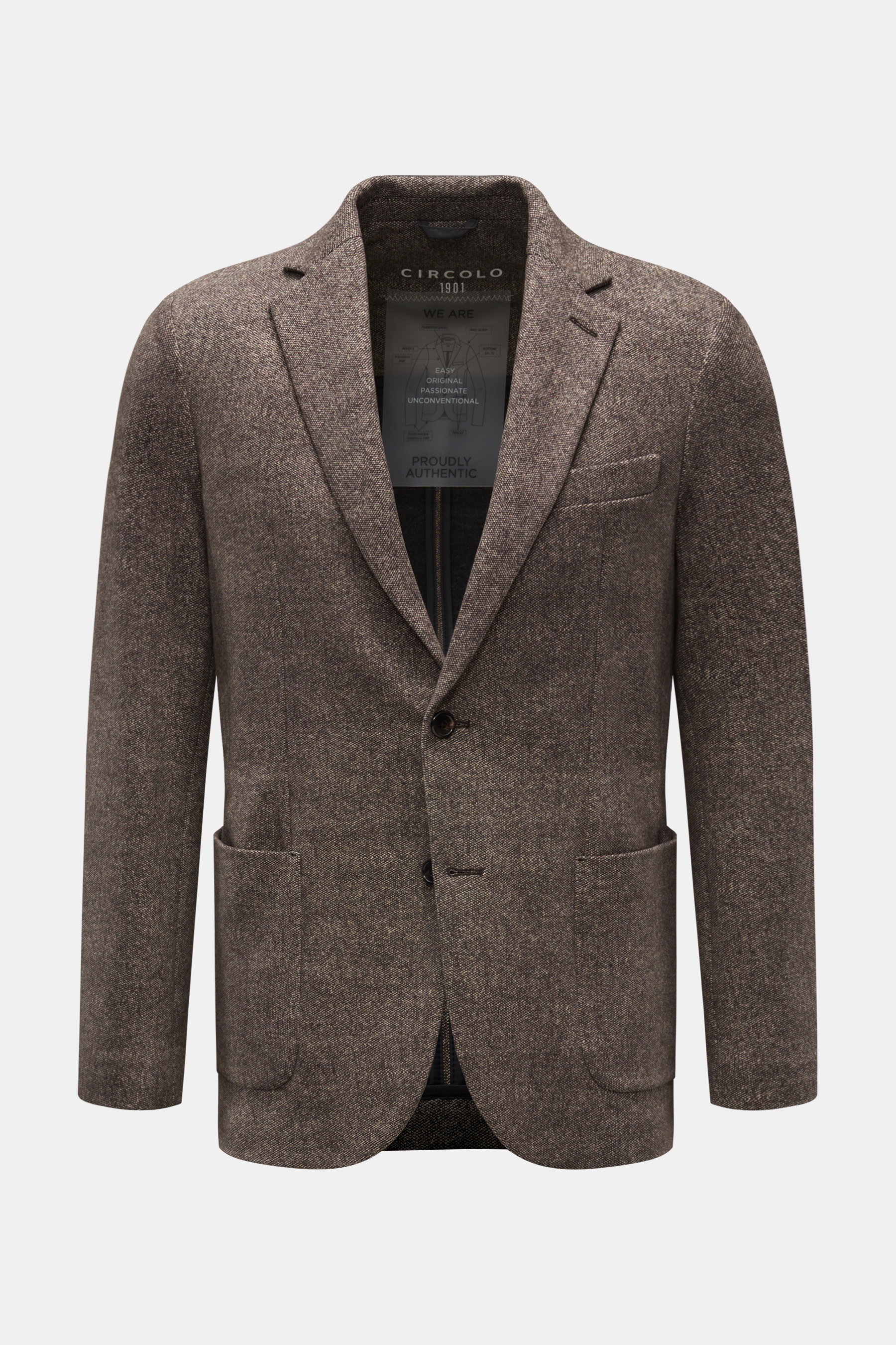 Circolo 1901 Jersey-Sakko beige/dunkelbraun meliert