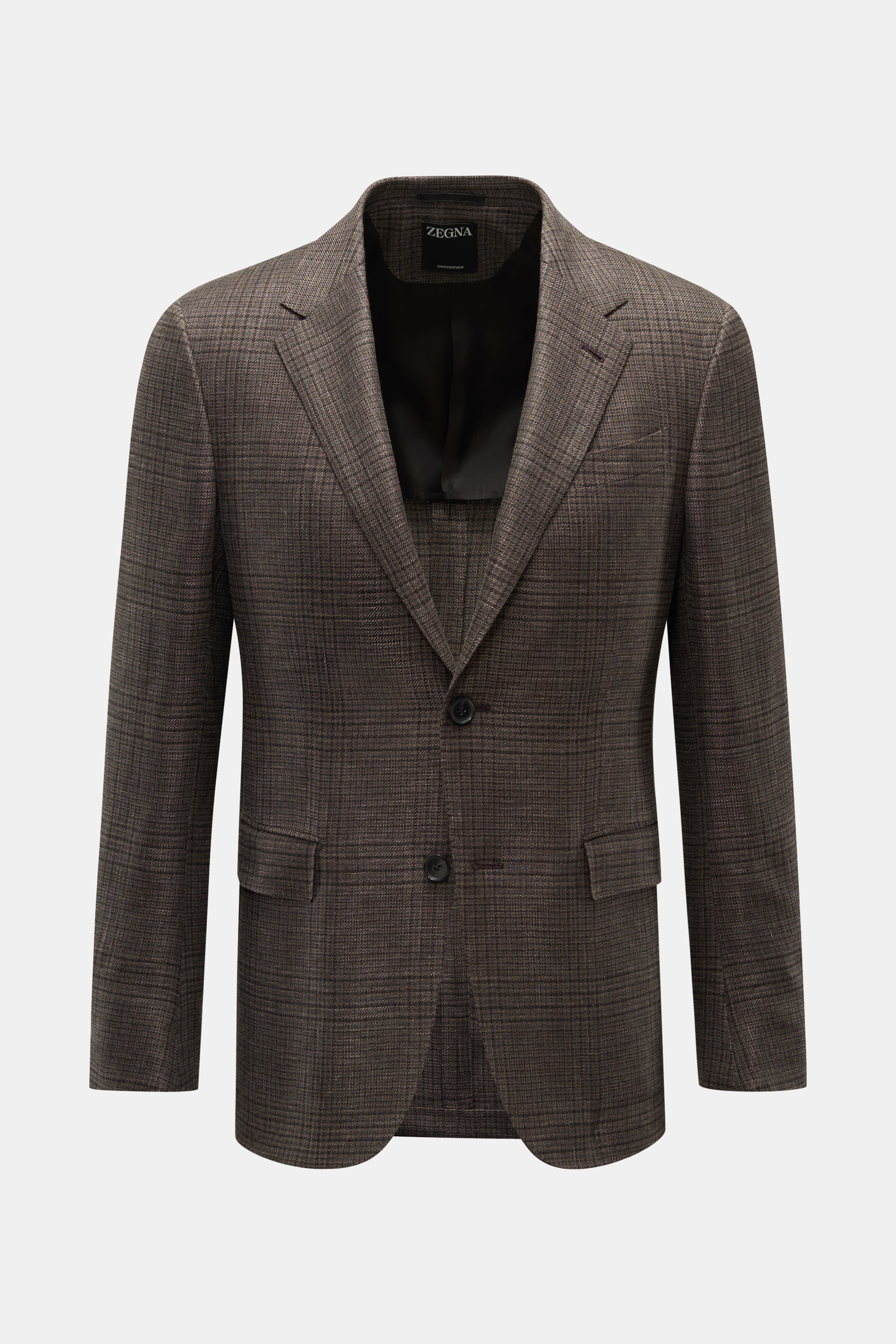 Zegna Sakko graubraun/schwarz kariert