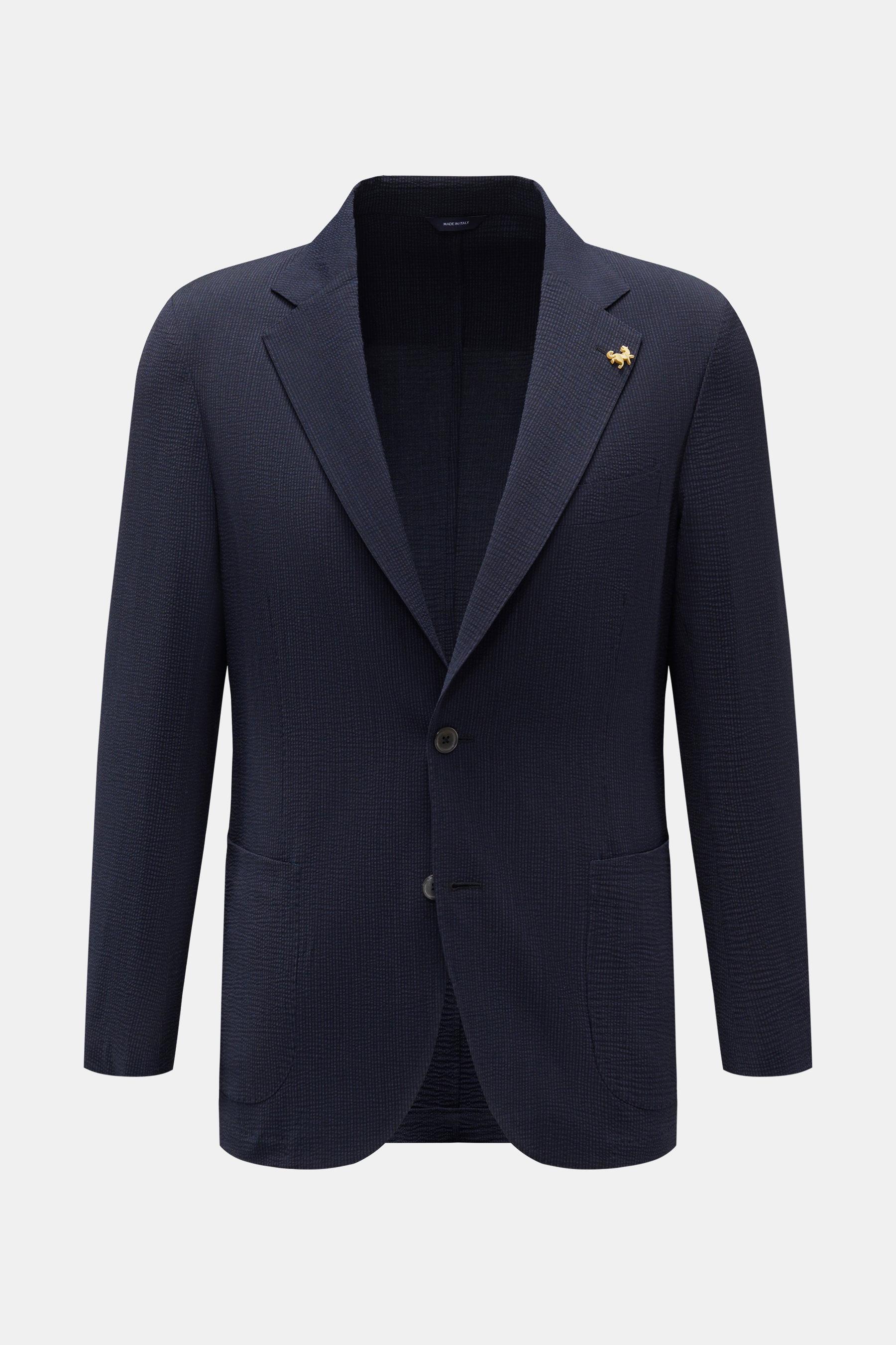 Tombolini Seersucker-Sakko 'Zero Gravity' navy gestreift
