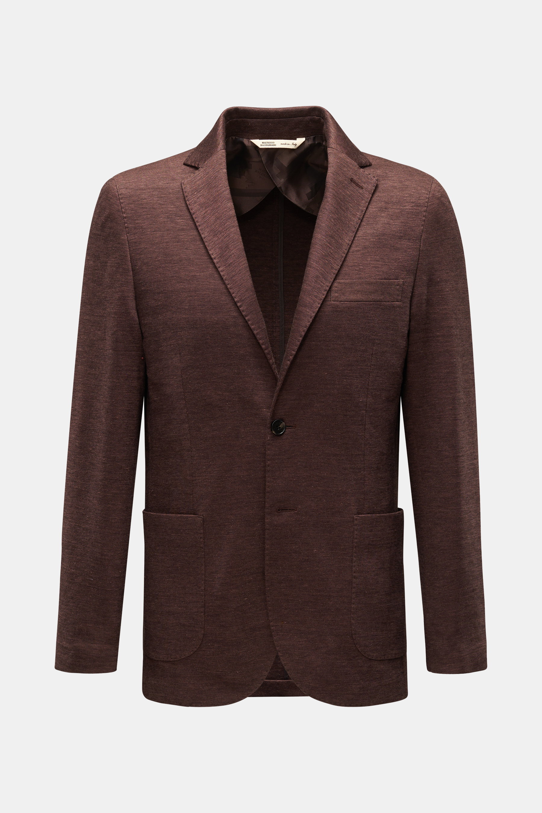 Maurizio Baldassari Jersey smart-casual jacket dark brown