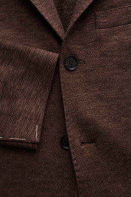 Maurizio Baldassari Jersey-Sakko dunkelbraun