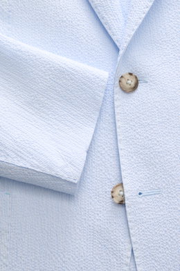 Giampaolo Seersucker jacket light blue/white striped
