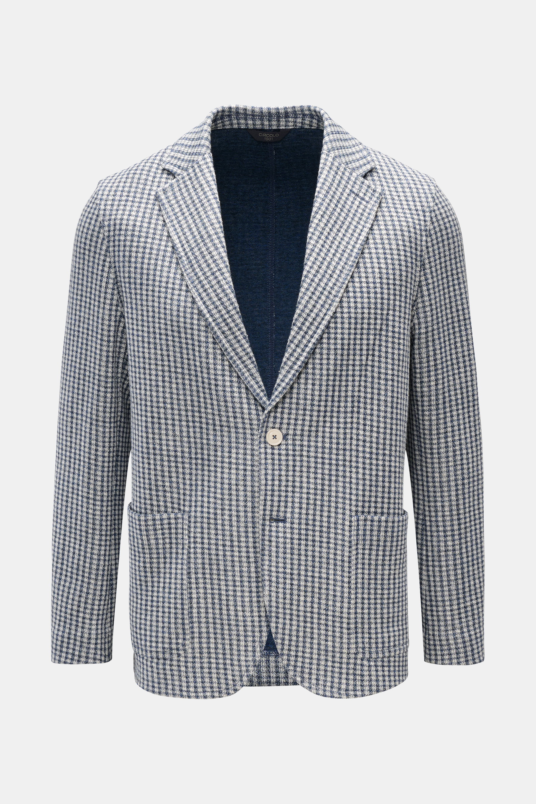 Circolo 1901 Jersey-Sakko navy/weiß kariert